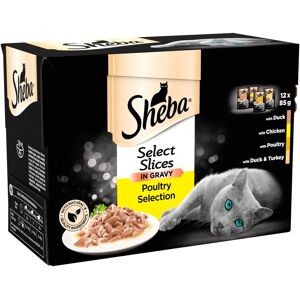 Sheba Poultry Collection Favourites Select Slices in Gravy Cat Food Pouches 12 x 85g Sheba Poultry Collection Favourites Select Slices in Gravy Cat Food Pouches 12 x 85g