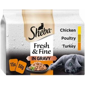 Sheba Model - Poultry in Gravy - Cat Food - 15 x 50g Sheba Model - Poultry in Gravy - Cat Food - 15 x 50g