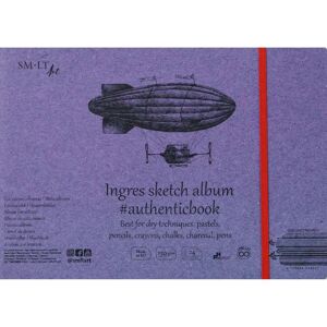 Carnet de dessin SM-LT - Ingres - 24,5x17,6cm - 24 feuilles - Carnet vintage - Publicité Carnet de dessin SM-LT - Ingres - 24,5x17,6cm - 24 feuilles - Carnet vintage - Publicité