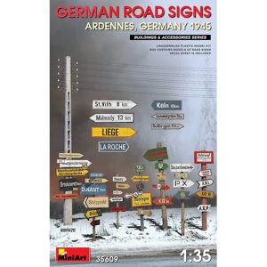 Miniart 1:35 Signaux routiers allemands WWII Accessoires - Publicité Miniart 1:35 Signaux routiers allemands WWII Accessoires - Publicité
