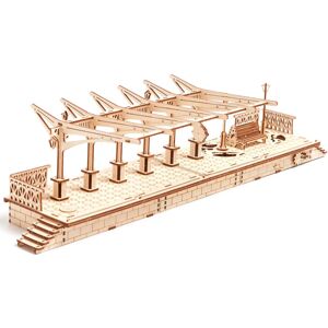 Kit de Modèle en Bois Mécanique UGEARS Plateforme Ferroviaire - 196 pcs Kit de Modèle en Bois Mécanique UGEARS Plateforme Ferroviaire - 196 pcs