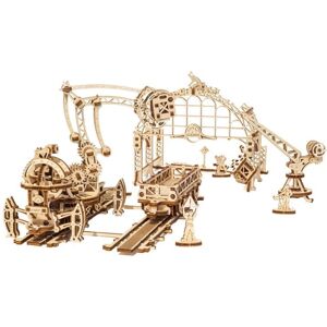 UGears Schienen-Drehkran 3D Puzzle - Mechanical Town Serie UGears Schienen-Drehkran 3D Puzzle - Mechanical Town Serie