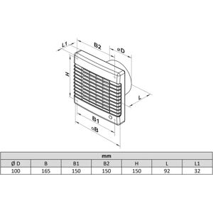 Vents White MA 100 TH Small Room Fan - Air Circulator Vents White MA 100 TH Small Room Fan - Air Circulator