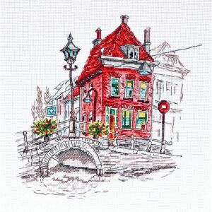 Abris Art Kolorowe Miasto - Zestaw do haftu krzyżykowego - 22x22cm Abris Art Kolorowe Miasto - Zestaw do haftu krzyżykowego - 22x22cm