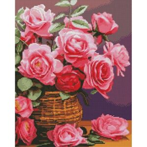 Ideyka Kolorowe Róże Mozaika z Diamentów - 40x50cm - Sztuka Mozaiki Diamentowej Ideyka Kolorowe Róże Mozaika z Diamentów - 40x50cm - Sztuka Mozaiki Diamentowej