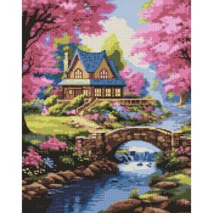 Ideyka Peinture Diamant - Maison en Fleurs 40x50cm - Kit d'Art Diamant - Publicité Ideyka Peinture Diamant - Maison en Fleurs 40x50cm - Kit d'Art Diamant - Publicité