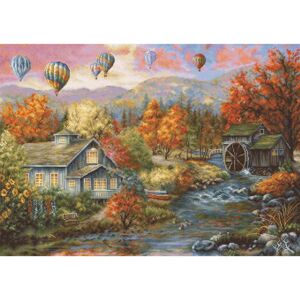 Luca-S Kreuzstich-Set - Herbstbachmühle - Gold Luca-S Kreuzstich-Set - Herbstbachmühle - Gold