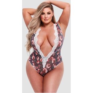 Baci Lingerie Body con Estampado Floral y Encaje - Body Baci Lingerie Body con Estampado Floral y Encaje - Body