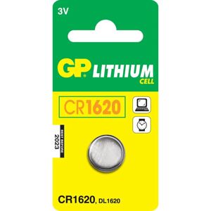 GP Batteri CR1620 Litium Knappcell - 3V, 78mAh GP Batteri CR1620 Litium Knappcell - 3V, 78mAh