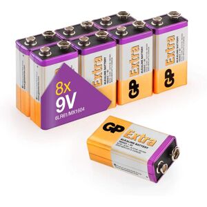 Piles Alcalines GP 9V - Pack de 8 - Longue Durée & Fiable - Publicité Piles Alcalines GP 9V - Pack de 8 - Longue Durée & Fiable - Publicité