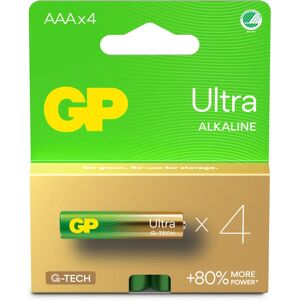 GP Batterier GP24AU Ultra Alkaliske AAA - 4-pakning GP Batterier GP24AU Ultra Alkaliske AAA - 4-pakning