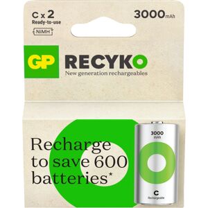GP Batteries ReCyko C Genopladeligt Batteri - Høj kapacitet NiMH GP Batteries ReCyko C Genopladeligt Batteri - Høj kapacitet NiMH