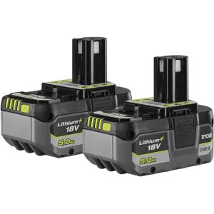 Ryobi Pack de 2 Batteries 18V OnePlus 5.0Ah Ryobi Pack de 2 Batteries 18V OnePlus 5.0Ah