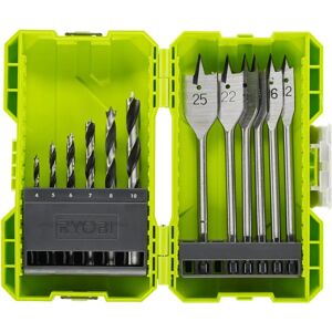 Ryobi RAK12SWD Wood Drill Bit Set - 12 Accessories Ryobi RAK12SWD Wood Drill Bit Set - 12 Accessories