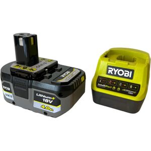 Ryobi 18V Battery & Charger Set - 4Ah Lithium-Ion Ryobi 18V Battery & Charger Set - 4Ah Lithium-Ion