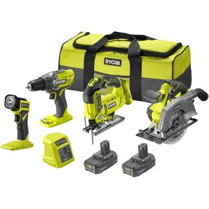 Ryobi RCK184D-220S Ensemble d'Outils - 4 outils, 18V - Publicité Ryobi RCK184D-220S Ensemble d'Outils - 4 outils, 18V - Publicité