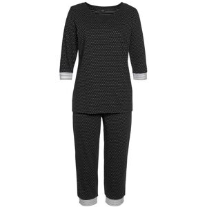 VIVANCE DREAMS Damen Schwarz Pünktchen Capri Pyjama VIVANCE DREAMS Damen Schwarz Pünktchen Capri Pyjama
