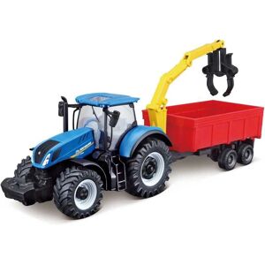 New Holland T7.615 Bleu - Tracteur en jouet avec remorque - Publicité New Holland T7.615 Bleu - Tracteur en jouet avec remorque - Publicité