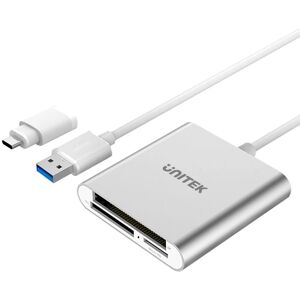 Czytnik kart Unitek Y-9313 - USB 3.2 Gen 1, Srebrny Czytnik kart Unitek Y-9313 - USB 3.2 Gen 1, Srebrny