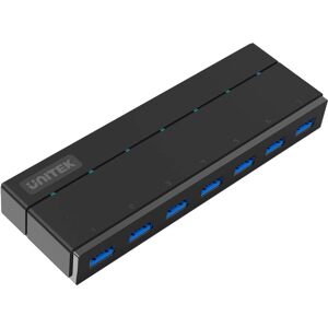 Unitek Y-3184 Hub USB - 7 Ports, Noir - Publicité Unitek Y-3184 Hub USB - 7 Ports, Noir - Publicité
