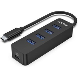 Unitek USB Hub - 4 Puertos, USB-A, USB-C, Negro Unitek USB Hub - 4 Puertos, USB-A, USB-C, Negro