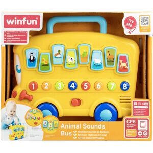 Winfun Animal Sounds Bus - Musical Pull Along Bus With Interactive Animal Sound Effect Buttons - Suitable For Boys And Girls Ages 6 Months And Up Winfun Animal Sounds Bus - Musical Pull Along Bus With Interactive Animal Sound Effect Buttons - Suitable For Boys And Girls Ages 6 Months And Up
