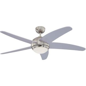Westinghouse Satin Chrome 52cm Ceiling Fan with Light Westinghouse Satin Chrome 52cm Ceiling Fan with Light