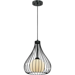 Westinghouse Hanglamp - Zwart Kooi Opalglas - Suspensie Westinghouse Hanglamp - Zwart Kooi Opalglas - Suspensie
