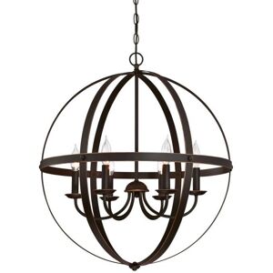 Westinghouse Stella Mira Oiled Bronze 6-Light Chandelier Westinghouse Stella Mira Oiled Bronze 6-Light Chandelier