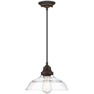 Westinghouse Hanglamp Iron Hill Brons / Antiekglas Westinghouse Hanglamp Iron Hill Brons / Antiekglas