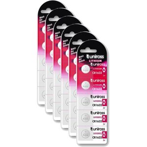 Pile au lithium Uniross CR1632 - Pack de 5 - Montre, Calculatrice, Porte-clé - Publicité Pile au lithium Uniross CR1632 - Pack de 5 - Montre, Calculatrice, Porte-clé - Publicité