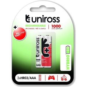Piles rechargeables Uniross HR03 1000mAh - Piles - Publicité Piles rechargeables Uniross HR03 1000mAh - Piles - Publicité