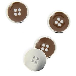 Mondial Tissus - MT - Métal argent brun - 20 mm - Button Mondial Tissus - MT - Métal argent brun - 20 mm - Button