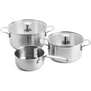 KitchenAid Stainless Steel Cookware Set - Induction Base - Drip-Free Pouring - 220°C Oven Safe KitchenAid Stainless Steel Cookware Set - Induction Base - Drip-Free Pouring - 220°C Oven Safe