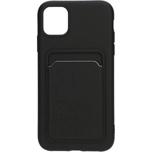Siliconecover til iPhone 11 med kortholder - Sort Siliconecover til iPhone 11 med kortholder - Sort