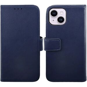 Rvelon iPhone 14 Pungetui i Læder - Blå - Wallet Case Rvelon iPhone 14 Pungetui i Læder - Blå - Wallet Case