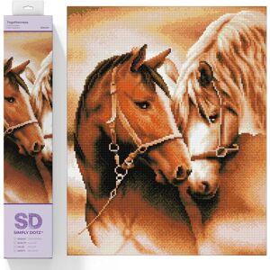 No Name Broderie Diamants - Chevaux - 40x50cm - Mosaïque de Diamants - Publicité No Name Broderie Diamants - Chevaux - 40x50cm - Mosaïque de Diamants - Publicité
