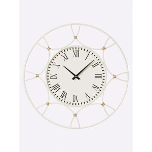 HEINE HOME 61x61cm Weiß Metall Wanduhr - Wanduhr HEINE HOME 61x61cm Weiß Metall Wanduhr - Wanduhr