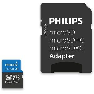 Carte MicroSDXC Philips 512GB Classe 10 UHS-I U3 - Carte mémoire - Publicité Carte MicroSDXC Philips 512GB Classe 10 UHS-I U3 - Carte mémoire - Publicité