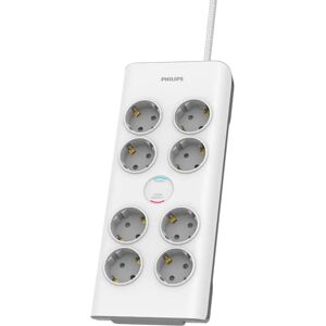 Philips Verlengsnoer - 8 Stopcontacten, Overspanningsbeveiliging 900J Philips Verlengsnoer - 8 Stopcontacten, Overspanningsbeveiliging 900J