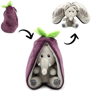 Les Déglingos Éléphant Velours Aubergine - 15-20 Cm - Doudou Les Déglingos Éléphant Velours Aubergine - 15-20 Cm - Doudou