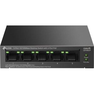 Switch TP-Link LS105P Nie zarządzany - PoE, czarny Switch TP-Link LS105P Nie zarządzany - PoE, czarny
