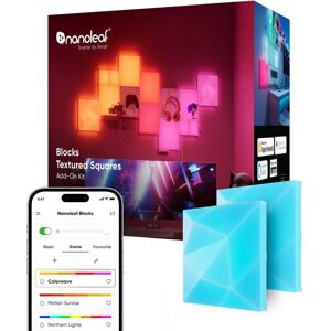 Panneaux lumineux modulaires Nanoleaf Blocks - Pack d'extension texturé 2 - Publicité Panneaux lumineux modulaires Nanoleaf Blocks - Pack d'extension texturé 2 - Publicité
