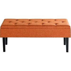 HEINE HOME Bank - 109cm x 43cm x 43cm - Orange - Holz, Kunststoff, Polyester HEINE HOME Bank - 109cm x 43cm x 43cm - Orange - Holz, Kunststoff, Polyester