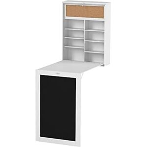 InnovaGoods Woldy Bureau Pliable Murale - Blanc - 50x155x93cm - Publicité InnovaGoods Woldy Bureau Pliable Murale - Blanc - 50x155x93cm - Publicité
