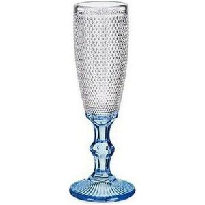 Vivalto Verre de Champagne Bleu Cobalt - Champagne & Cava - 180ml - Publicité Vivalto Verre de Champagne Bleu Cobalt - Champagne & Cava - 180ml - Publicité