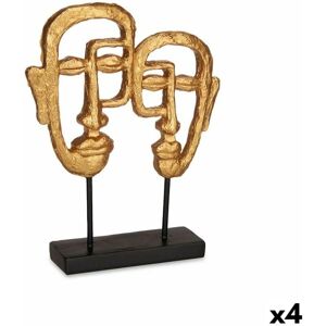 Golden Face Decorative Figure - 27x32.5x10.5cm Set of 4 Golden Face Decorative Figure - 27x32.5x10.5cm Set of 4