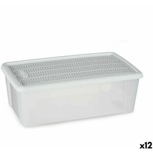Boîte de rangement Stefanplast Elegance - 5L Blanche avec couvercle - Publicité Boîte de rangement Stefanplast Elegance - 5L Blanche avec couvercle - Publicité