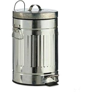 Bigbuy Home Kosz na śmieci z pedałem Srebrny Stal 7 L - Kosz na śmieci Bigbuy Home Kosz na śmieci z pedałem Srebrny Stal 7 L - Kosz na śmieci