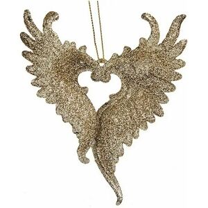 Krist+ Angel Wings Champagne Christmas Bauble - 24 Units Krist+ Angel Wings Champagne Christmas Bauble - 24 Units